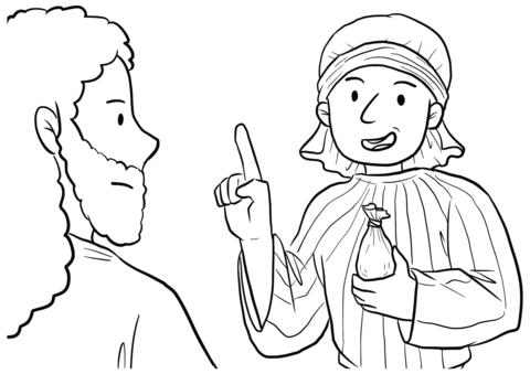 Acts 8 18 19 The Evangelist And The Magician Coloring Page